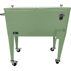 AXI Retro Cooler Vert | Réfrigérateur De Boissons Mobile pour L’Extérieur/Le Jardin | Glacière 76 Litre