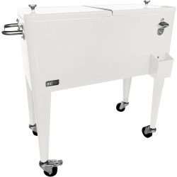 AXI Retro Cooler Blanc | Réfrigérateur De Boissons Mobile pour L’Extérieur/Le Jardin | Glacière 76 Litre