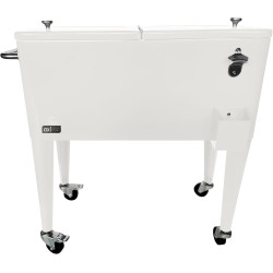 AXI Retro Cooler Blanc | Réfrigérateur De Boissons Mobile pour L’Extérieur/Le Jardin | Glacière 76 Litre