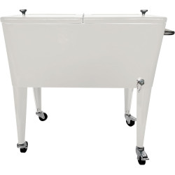 AXI Retro Cooler Blanc | Réfrigérateur De Boissons Mobile pour L’Extérieur/Le Jardin | Glacière 76 Litre