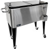 AXI Retro Cooler INOX | Réfrigérateur De Boissons Mobile pour L’Extérieur/Le Jardin | Glacière 76 Litre