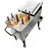 AXI Retro Cooler INOX | Réfrigérateur De Boissons Mobile pour L’Extérieur/Le Jardin | Glacière 76 Litre