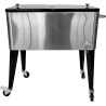 AXI Retro Cooler INOX | Réfrigérateur De Boissons Mobile pour L’Extérieur/Le Jardin | Glacière 76 Litre