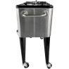 AXI Retro Cooler INOX | Réfrigérateur De Boissons Mobile pour L’Extérieur/Le Jardin | Glacière 76 Litre