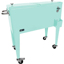 AXI Retro Cooler Menthe | Réfrigérateur De Boissons Mobile pour L'Extérieur/Le Jardin | Glacière 76 Litre