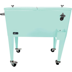 AXI Retro Cooler Menthe | Réfrigérateur De Boissons Mobile pour L'Extérieur/Le Jardin | Glacière 76 Litre