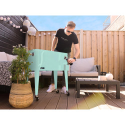 AXI Retro Cooler Menthe | Réfrigérateur De Boissons Mobile pour L'Extérieur/Le Jardin | Glacière 76 Litre