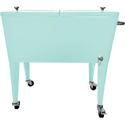 AXI Retro Cooler Menthe | Réfrigérateur De Boissons Mobile pour L'Extérieur/Le Jardin | Glacière 76 Litre