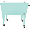 AXI Retro Cooler Menthe | Réfrigérateur De Boissons Mobile pour L'Extérieur/Le Jardin | Glacière 76 Litre