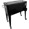 AXI Retro Cooler Noir | Réfrigérateur De Boissons Mobile pour L’Extérieur/Le Jardin | Glacière 76 Litre