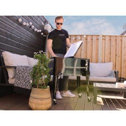 AXI Retro Cooler Noir | Réfrigérateur De Boissons Mobile pour L’Extérieur/Le Jardin | Glacière 76 Litre