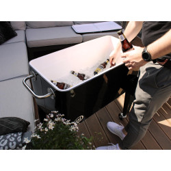 AXI Retro Cooler Noir | Réfrigérateur De Boissons Mobile pour L’Extérieur/Le Jardin | Glacière 76 Litre