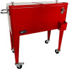 AXI Retro Cooler Rouge | Réfrigérateur De Boissons Mobile pour L'Extérieur/Le Jardin | Glacière 76 Litre