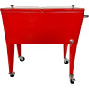 AXI Retro Cooler Rouge | Réfrigérateur De Boissons Mobile pour L'Extérieur/Le Jardin | Glacière 76 Litre