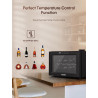 FOHERE Cave à vin pour 8 Bouteilles, Réfrigérateur à vin de Table Avec Porte en Verre, 22 Litres LED + Affichage Numérique, Réfr