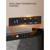 FOHERE Cave à vin pour 8 Bouteilles, Réfrigérateur à vin de Table Avec Porte en Verre, 22 Litres LED + Affichage Numérique, Réfr