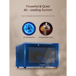 FOHERE Cave à vin pour 8 Bouteilles, Réfrigérateur à vin de Table Avec Porte en Verre, 22 Litres LED + Affichage Numérique, Réfr