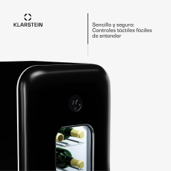 Klarstein - Cave à vin autonome - 1 zone - Petite armoire à vin - Avec porte en verre - Pour l'intérieur et l'extérieur - 15 bou