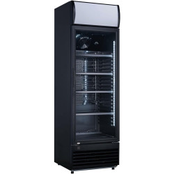METRO Professional Réfrigérateur à Boissons/Frigo Vitré GSC2350B, 62 x 63.6 x 201.1cm, 324L, Froid Ventilé, 180W, 1 Porte Vitrée