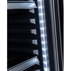 METRO Professional Réfrigérateur à Boissons/Frigo Vitré GSC2350B, 62 x 63.6 x 201.1cm, 324L, Froid Ventilé, 180W, 1 Porte Vitrée