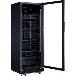 METRO Professional Réfrigérateur à Boissons GSC2360B, Acier/Verre, 62 x 63.6 x 175.3 cm, 347 L, avec Serrure, Noir