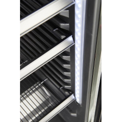 METRO Professional Réfrigérateur à Boissons GSC2360B, Acier/Verre, 62 x 63.6 x 175.3 cm, 347 L, avec Serrure, Noir