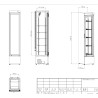 METRO Professional Réfrigérateur à Boissons/Frigo Vitré GSC2360C, Métal/Verre 62 x 64.6 x 193.5cm, 347 L, Froid Ventilé, 180 W, 