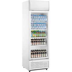 METRO Professional Réfrigérateur à boissons/Frigo vitré GSC2350B, 62 x 63.6 x 201.1 cm, 324 L, blanc