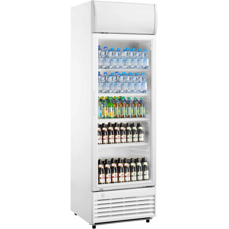 METRO Professional Réfrigérateur à boissons/Frigo vitré GSC2350B, 62 x 63.6 x 201.1 cm, 324 L, blanc