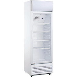 METRO Professional Réfrigérateur à boissons/Frigo vitré GSC2350B, 62 x 63.6 x 201.1 cm, 324 L, blanc