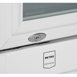 METRO Professional Réfrigérateur à boissons/Frigo vitré GSC2350B, 62 x 63.6 x 201.1 cm, 324 L, blanc