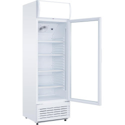 METRO Professional Réfrigérateur à boissons/Frigo vitré GSC2350B, 62 x 63.6 x 201.1 cm, 324 L, blanc