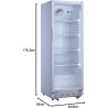 METRO Professional Réfrigérateur à Boissons GSC2360, Acier/Verre/Plastique, 62x63.6x175.3cm, 347L, Refroidissement: Ventilateur 