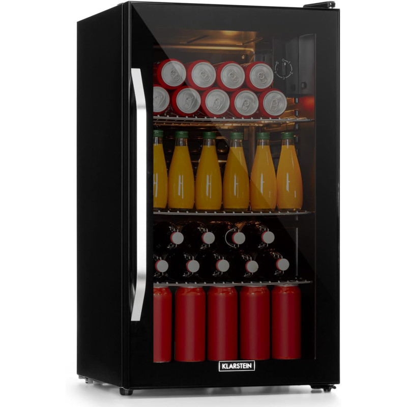 KLARSTEIN Mini Frigo de Chambre et Bureau pour Boisson, Petit Frigo Silencieux, Refrigerateur Mini Bar 80L, Petit Réfrigérateur 