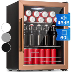 KLARSTEIN Mini Frigo de Chambre de 60L pour Boissons et Bieres, Petit Frigo Silencieux, Mini Bar Intérieur/Ext, Petit Refrigerat