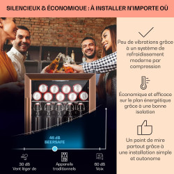 KLARSTEIN Mini Frigo de Chambre de 60L pour Boissons et Bieres, Petit Frigo Silencieux, Mini Bar Intérieur/Ext, Petit Refrigerat