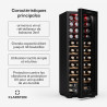 KLARSTEIN Bovella 44 Duo+ Cave à Vin - 44 Bouteilles, 2 Zones, 5-18°C, Commande Tactile, Éclairage LED, Protection UV, Cave à Vi