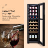 KLARSTEIN Bodega - cave à vin deux zones, porte vitrée, 74 l 27 bouteilles - noir, (HEA-Bodega-27)