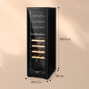 KLARSTEIN Bodega - cave à vin deux zones, porte vitrée, 74 l 27 bouteilles - noir, (HEA-Bodega-27)