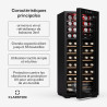 KLARSTEIN Bovella 55 Duo+ Cave à Vin - 55 Bouteilles, 2 Zones, 5-18°C, Commande Tactile, Éclairage LED, Protection UV, sur Pied,
