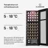 KLARSTEIN Bovella 55 Duo+ Cave à Vin - 55 Bouteilles, 2 Zones, 5-18°C, Commande Tactile, Éclairage LED, Protection UV, sur Pied,