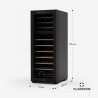 KLARSTEIN Bovella 55 Duo+ Cave à Vin - 55 Bouteilles, 2 Zones, 5-18°C, Commande Tactile, Éclairage LED, Protection UV, sur Pied,