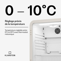 Klarstein Audrey Evo Réfrigérateur à boissons 65 L - Réfrigérateur à boissons avec porte vitrée, éclairage LED, température régl