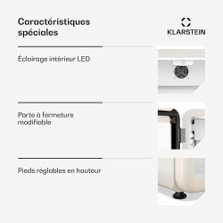 Klarstein Audrey Evo Réfrigérateur à boissons 65 L - Réfrigérateur à boissons avec porte vitrée, éclairage LED, température régl