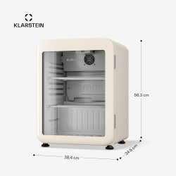Klarstein Audrey Evo Réfrigérateur à boissons 65 L - Réfrigérateur à boissons avec porte vitrée, éclairage LED, température régl
