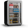 Klarstein Audrey Evo Réfrigérateur à boissons - 93 L Vitrine réfrigérée à boissons, Porte à double vitrage, Éclairage LED, Tempé
