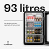 Klarstein Audrey Evo Réfrigérateur à boissons - 93 L Vitrine réfrigérée à boissons, Porte à double vitrage, Éclairage LED, Tempé