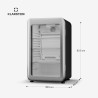 Klarstein Audrey Evo Réfrigérateur à boissons - 93 L Vitrine réfrigérée à boissons, Porte à double vitrage, Éclairage LED, Tempé