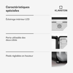 Klarstein Audrey Evo Réfrigérateur à boissons - 113 L, Porte à double vitrage, LED, Thermostat mécanique, Température 0-10°C, De