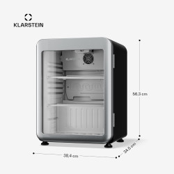 Klarstein Audrey Evo Réfrigérateur à boissons 65 L - Réfrigérateur à boissons avec porte vitrée, éclairage LED, température régl